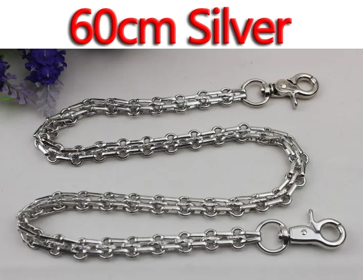 60cm Silver Сделай Сам золото, серебро, черный пистолет, винтажная бронзовая 12 мм металлическая сменная цепь, ремешки для сумок, сумок, кошельков - Цвет: 60cm Silver
