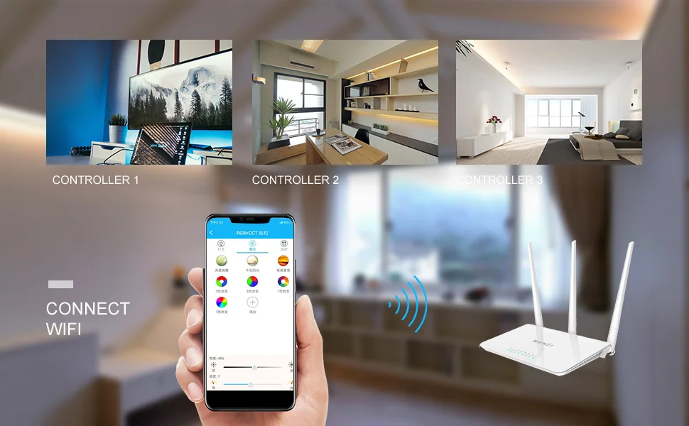 DC9~ 24 В WiFi светодиодный контроллер RGBW/RGB+ CCT 5 в 1 5050 RGBWW IOS/Android APP контроллер светильник RGBW контроллер полосы 5 каналов 15A