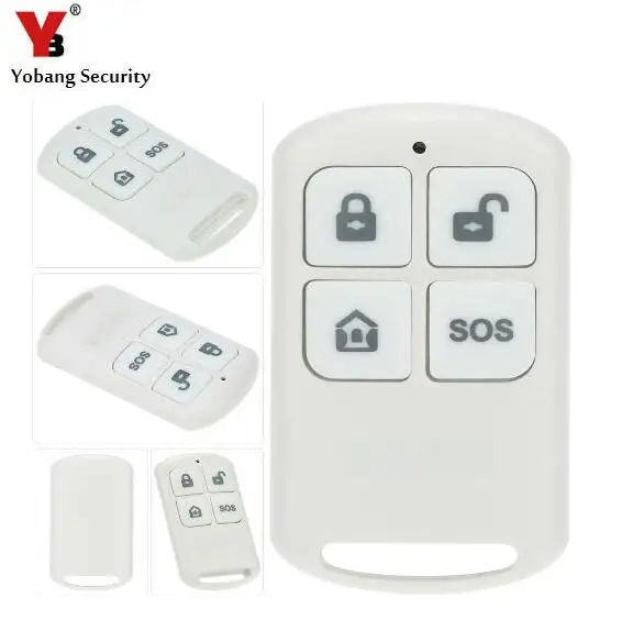 

YobangSecurity 2pcs/lot 433MHz Plastic Wireless Remote Control Arm/disarm SOS Button For YB103/YB104 Home Security Alarm System
