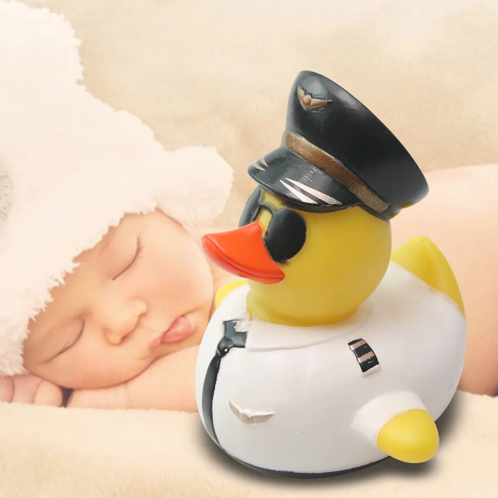 Пилот плавающие утки милые детские водные игрушки для ванной самолет капитан
