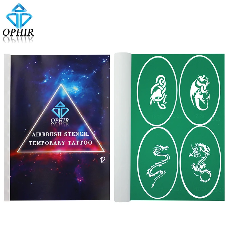 OPHIR Профессиональный Дракон комбинация трафареты для аэрографии временные