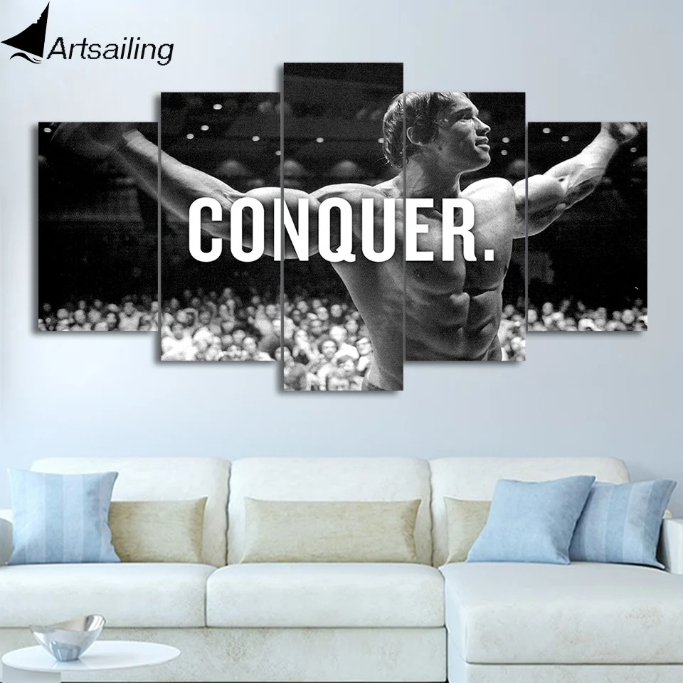 ArtSailing HD печать 5 шт. Холст Искусство Арнольд Шварценеггер украшения дома
