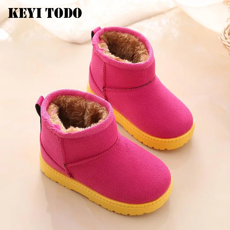 KEYITODO зимние мальчики девочки туфли из хлопка детские короткие удобные ботинки