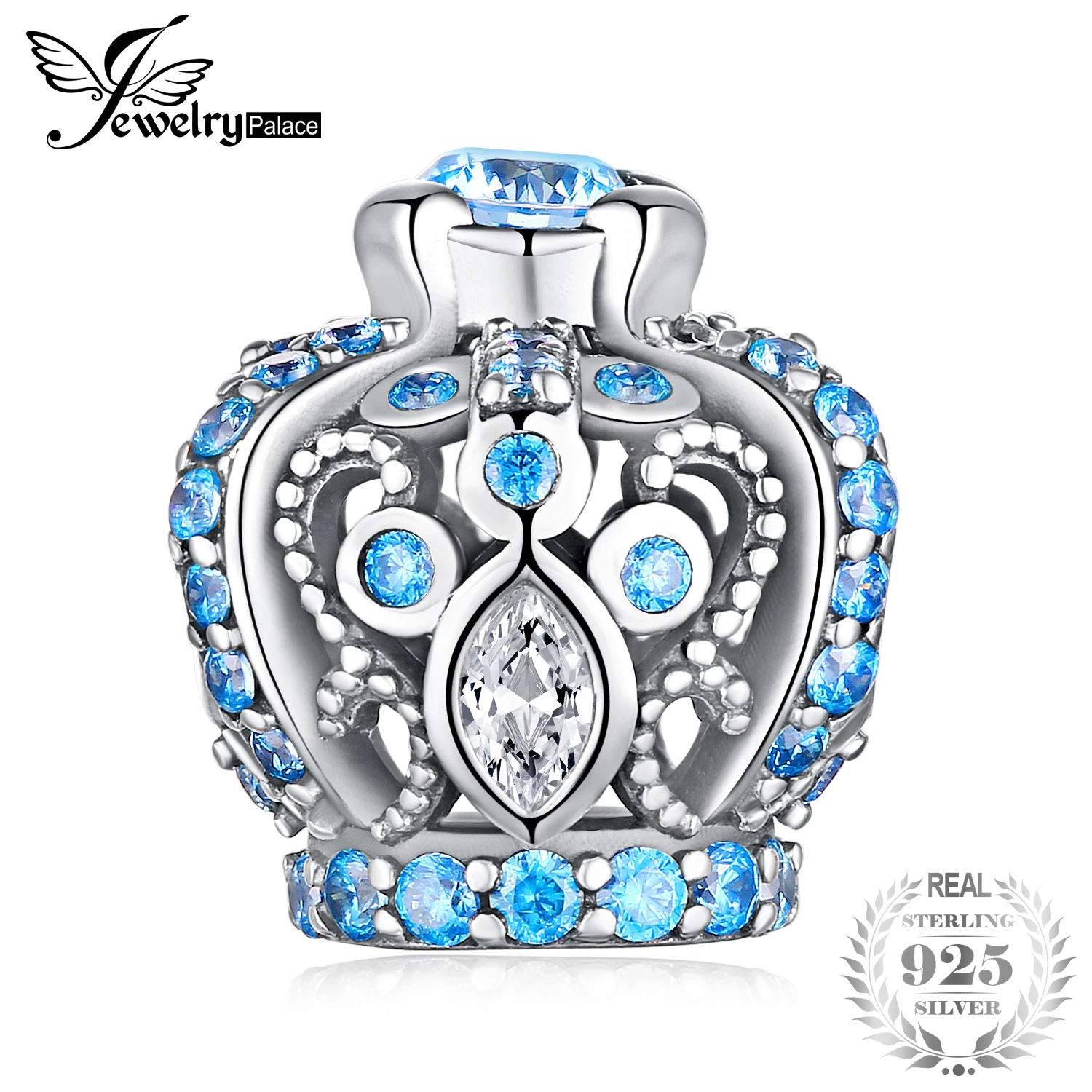 JewelryPalace Винтаж синий кубический Корона из циркония подвеска в форме шара