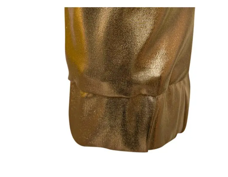 Glossy leather jacket men motorcycle coat slim jackets clothes personalized jaqueta couro stage street fashion gold silver | Мужская