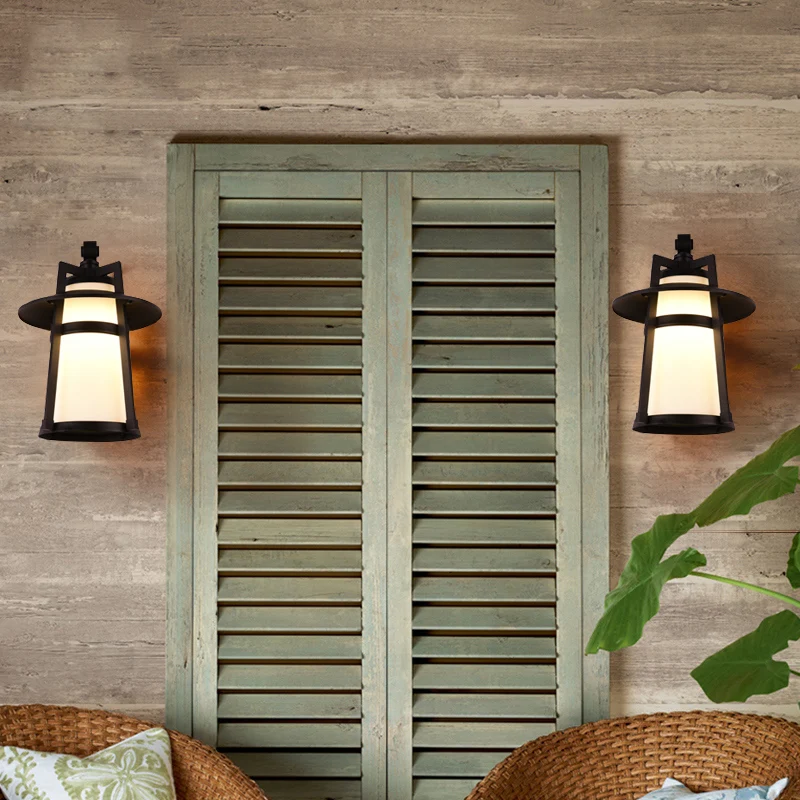 Европейская наружная настенная лампа для сада балкона бра в американском ретро