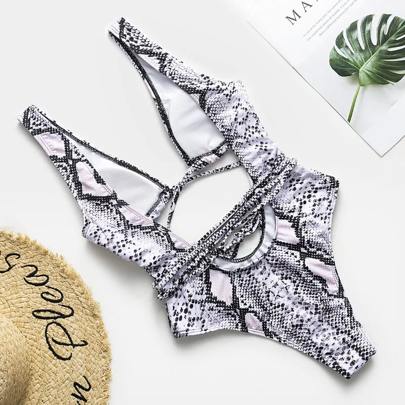 Bikinx Brazilian leopard bikini new monokini string sexy swimsuit one piece High cut push up swimwear women bodysuit bather