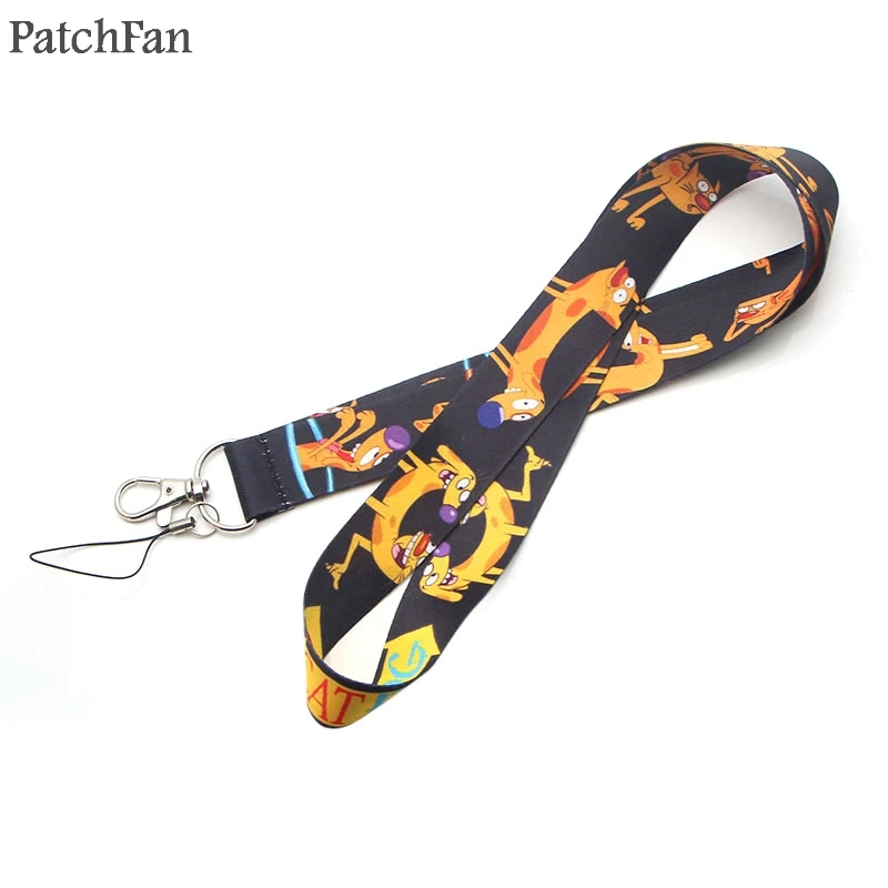 Patchfan catdog мультяшный забавный мужской Детский брелок для ключей, шейный ремешок, лента для шеи, значок, держатель для телефона, ожерелье A1772