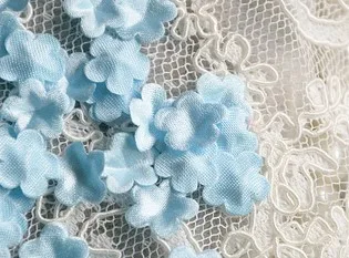sky blue Розовый Шифоновый цветочный слоеный материал цветок DIY принадлежности ткань цветок - Цвет: sky blue