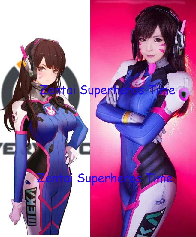 Костюм для косплея из лайкры с 3D принтом D.VA костюм спандекса костюма Hana Song d.va