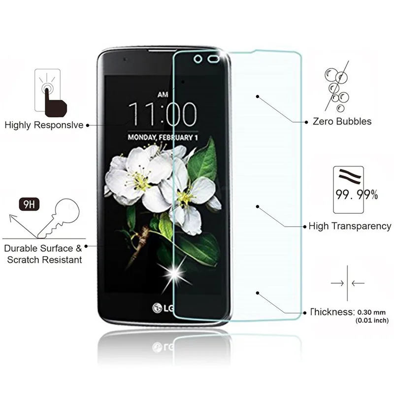 Vbnm для LG K7 0.26 мм 9 H Премиум закаленное Стекло Экран протектор Закаленное Защитная