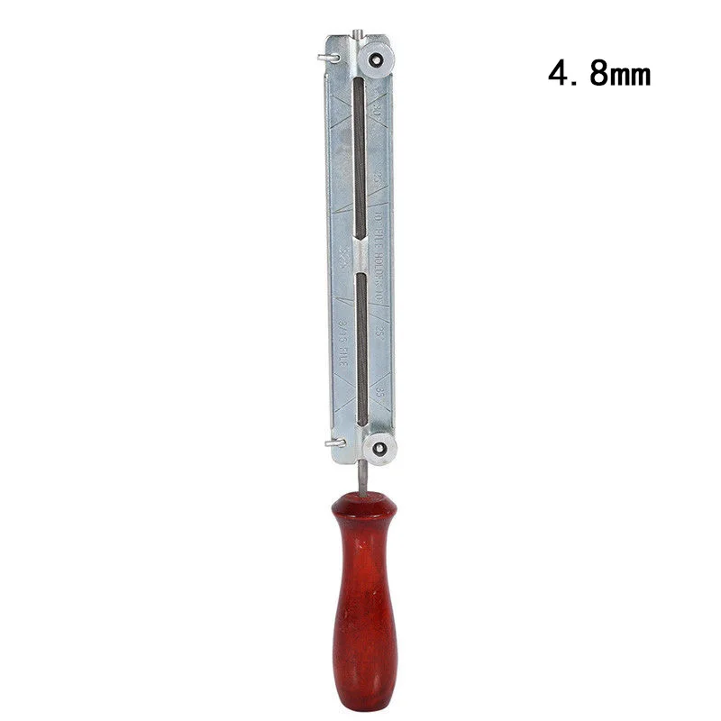 4 8mm Цепная пила Цепная Пила Файл подачи заточки с деревянной держатель 4,0/4,8/5,5 мм - Цвет: 4 8mm