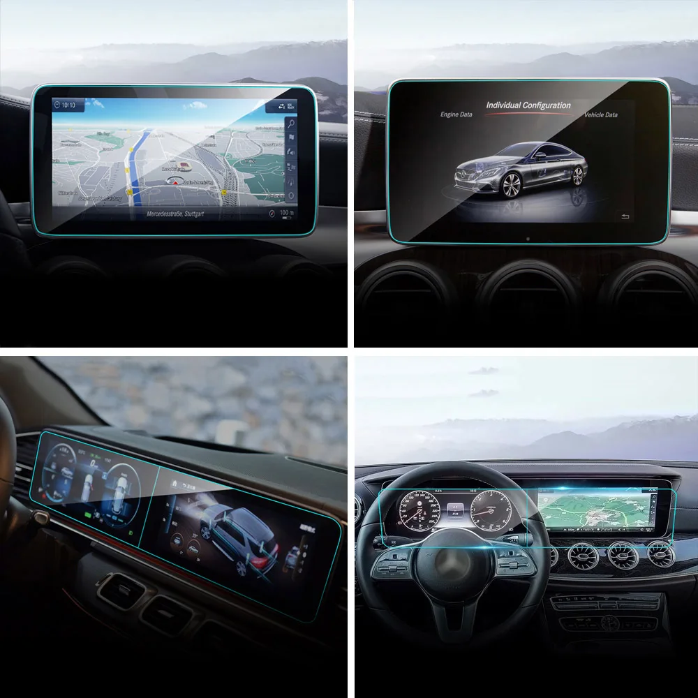 Автомобильный gps навигатор экран протектор HD закаленное стекло для Mercedes W204 W205 X253 W219 W166 X166 W447 C V GLC CLS GLE GLS класс
