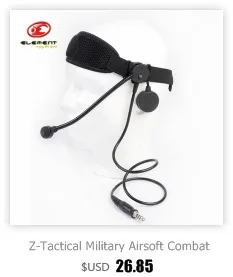 Z-тактический Военная Униформа airsoft армии микрофон гарнитуры аксессуар Охота кемпинг для COMTAC II Шум гарнитуры снижения