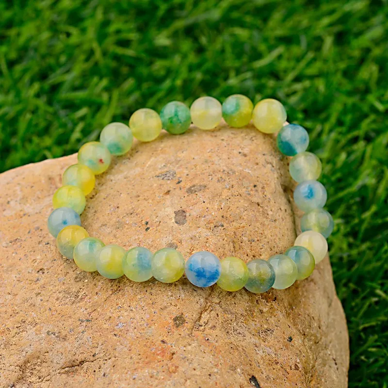 Amader Новый дизайн красочные браслеты с бусинами из натурального камня для женщин