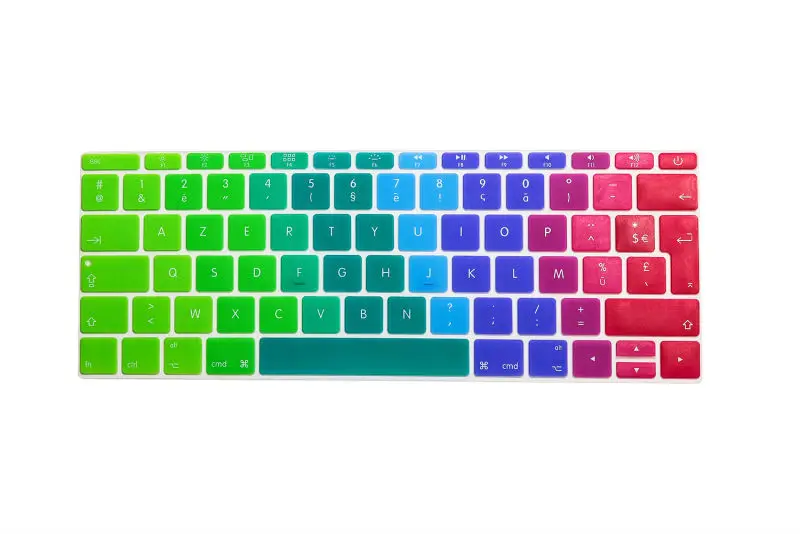 12 французский силиконовый чехол для клавиатуры защитная кожа Mac Book дюймов AZERTY