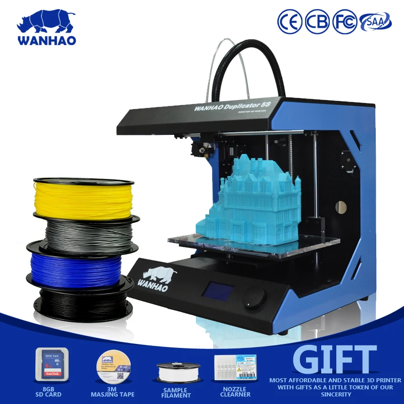 

Excellent resolution stable high quality Wanhao D5S mini 3d printer industrial level metal 3d printer 8GB SD Card For free