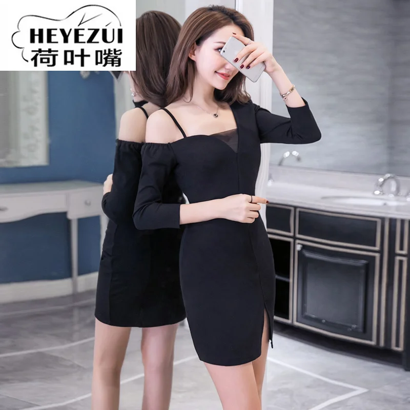 2018 new female nightclub sexy gauze bottom dress | Женская одежда