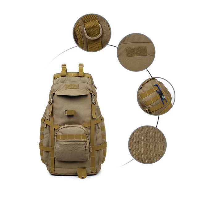 Военный Тактический Рюкзак Molle объемом 50 л уличная Сумка для кемпинга походов