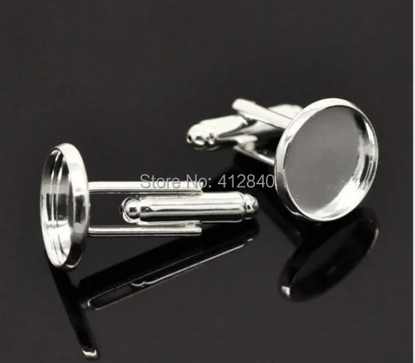 Оптовая продажа 100 шт. посеребренные французские запонки/Запонки пустые