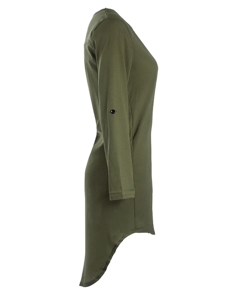 Женское Повседневное платье шифоновое большого размера с длинным рукавом