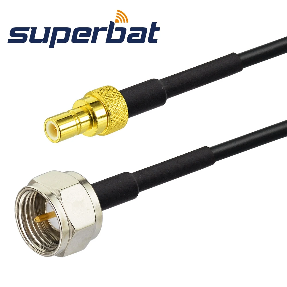 Superbat DAB/DAB + Автомобильная радиоантенна F разъем к SMB коаксиальный кабель с RG174 10 см
