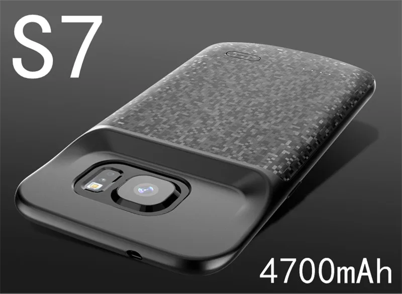 Чехол для зарядного устройства S7 для samsung Galaxy S7, Силиконовый противоударный чехол для зарядного устройства samsung S7 Edge, задняя крышка для зарядного устройства - Цвет: S7-Black