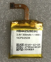 100 original battery for huawei watch 1 watch1 li polymer rechargeable bateria replacement hb442528ebc 1icp52528 3 8v 300mah