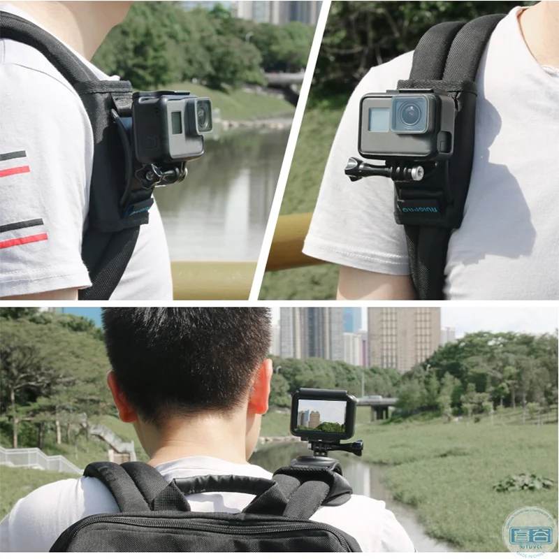 Держатель для крепления рюкзака на плечевом ремне подставка GoPro Hero 8 7 6 4 Go pro black SJCAM