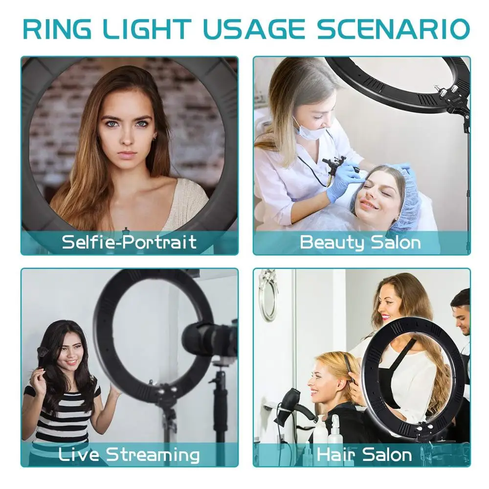 ZoMei 18 inch 448 pcs Dimmable LED Ring Light with Adjustable Lamp Stand and Phone Holder for Selfie Makeup Filming | Электроника