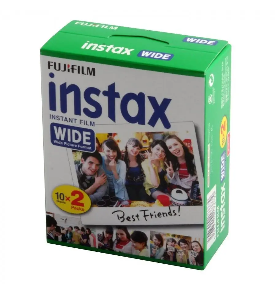 100% Подлинная Fujifilm Instax 210 широкая пленка 20 листов белая рамка для камеры Fuji Instant