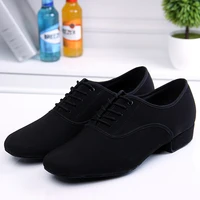 mens latin ballroom dance shoes professional black canvas latin salsa shoes plus size low heel tango ballroom dance shoes men