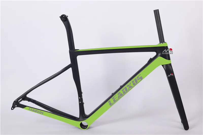 Light Green LEADXUS CLA550X ультра легкий диск Тормозная карбоновая рама для шоссейного велосипеда T1000 карбоновая рама для шоссейного велосипеда через ось велосипедная углеродная рама - Color: Light Green
