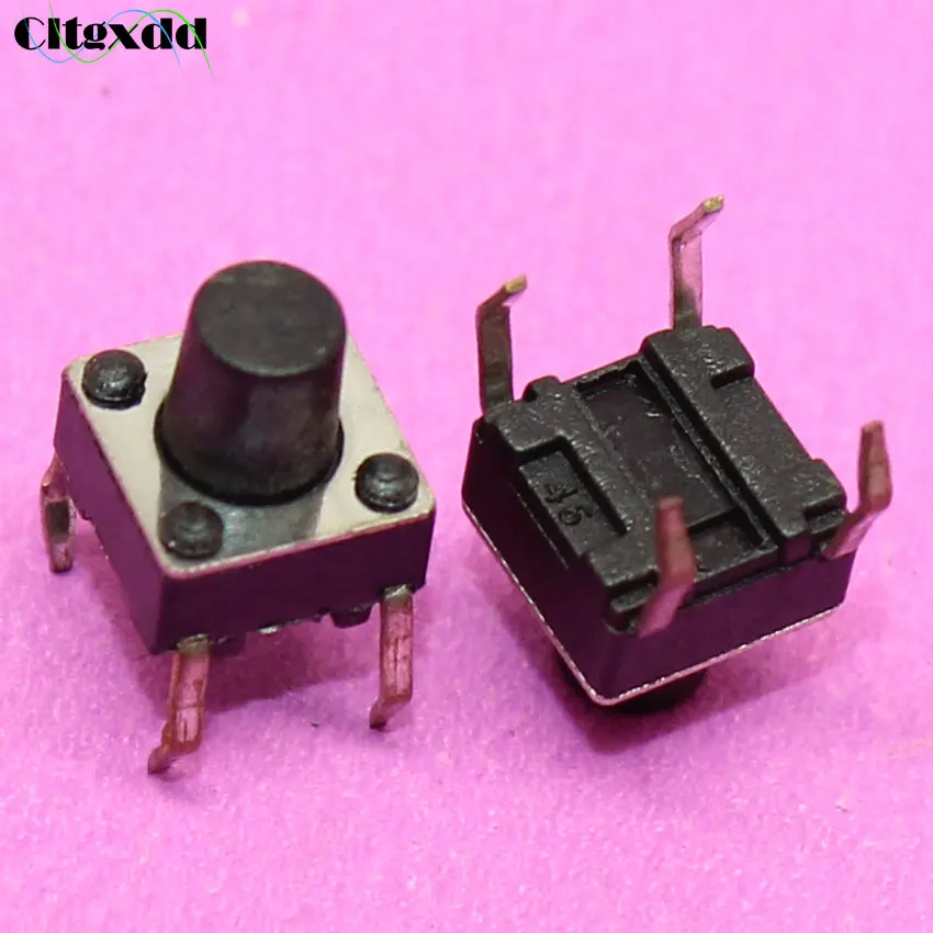 Cltgxdd 1 ~ 500 шт 4pin 6x6x7мм мини переключатель Такт кнопочный 6*6*7 мм 4 pin|Выключатели| |