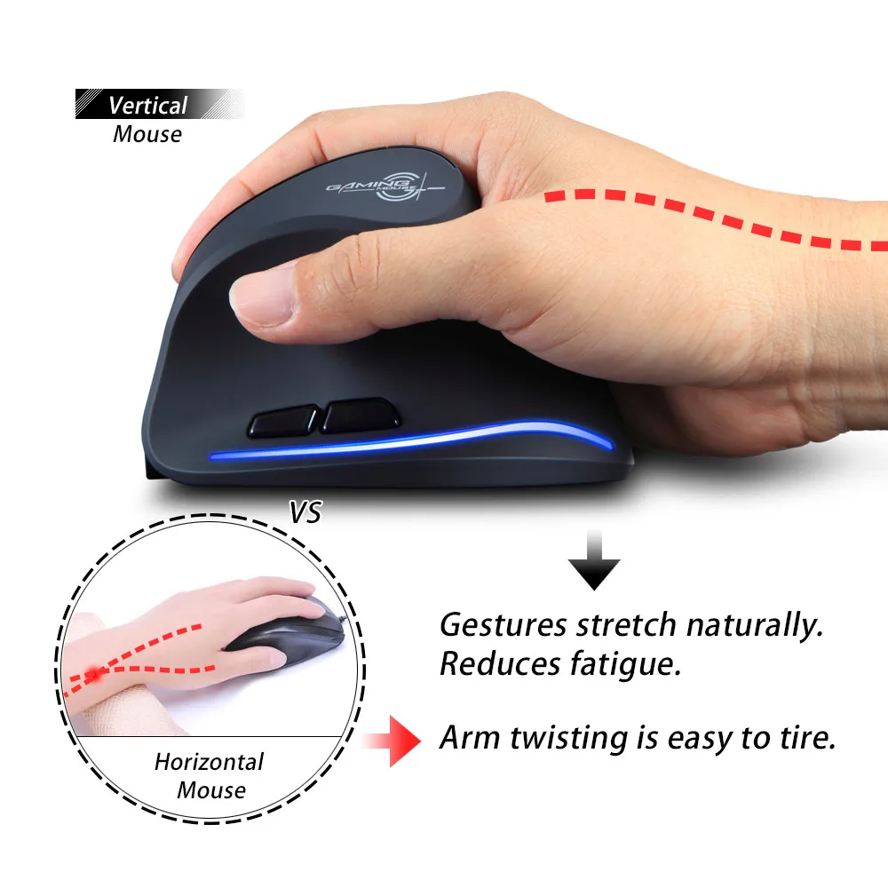 Вертикальная Беспроводная перезаряжаемая USB мышь для ноутбука 2 4 ГГц|Мыши| |