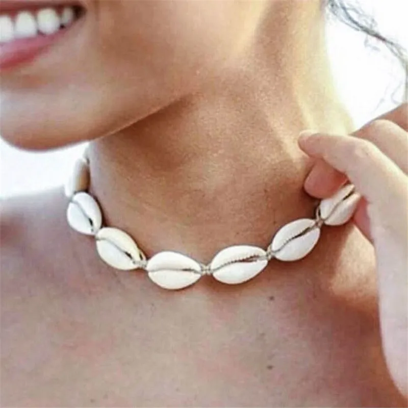 

Bohemian New Fashion Women Rope Chain Natural Seashell Choker Necklace Collar Necklaces Shell Chokers for Girl Gift Boho Jewelry