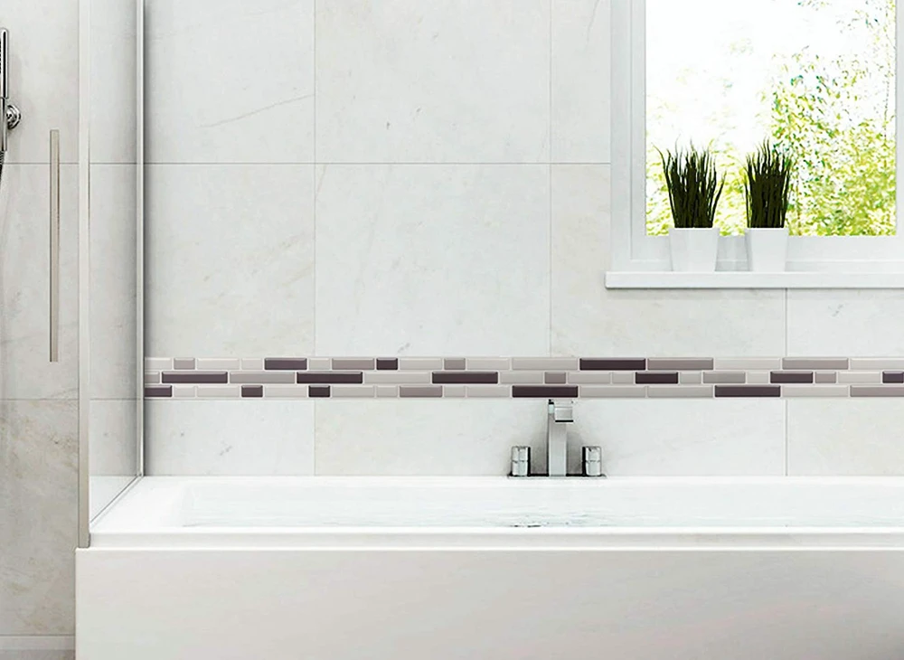 Vividtiles дерево эффект самостоятельно adhsible Декор обои 3d ванная комната и кухня Водонепроницаемая Мозаика DIY плитка наклейка-6 листов