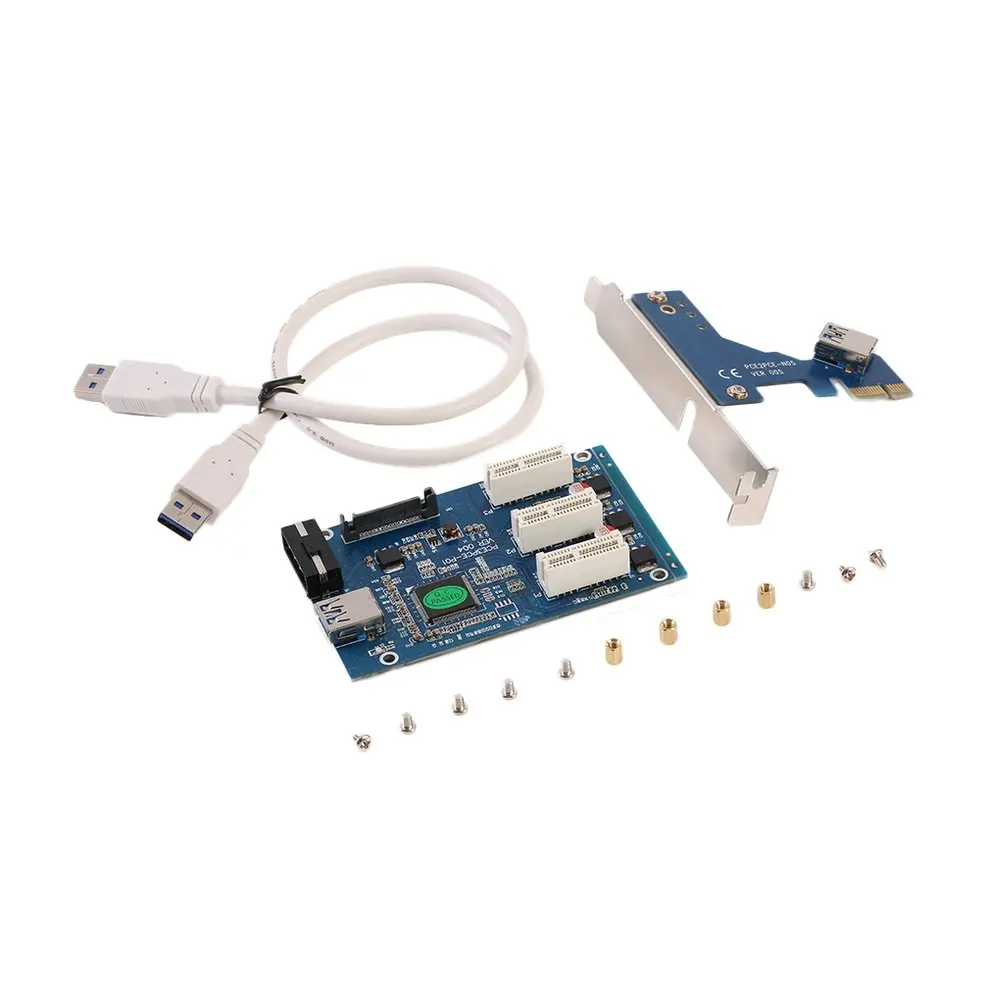 5 шт. отличный PCI e Express 1X до 3 переключатель мультипликатор хаб удлинитель карта USB