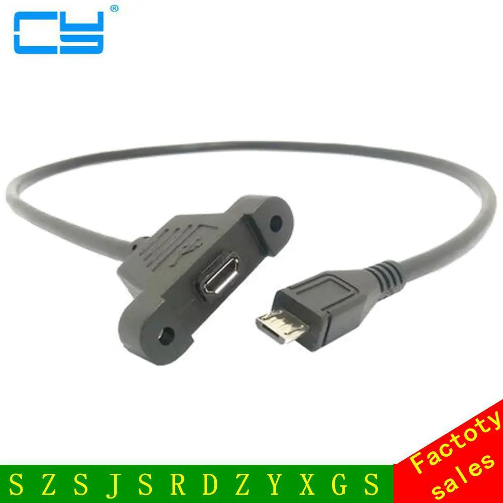 Micro b штекер USB A 2 0 Женский удлинитель винт крепления панели ушной шнур с резьбовым