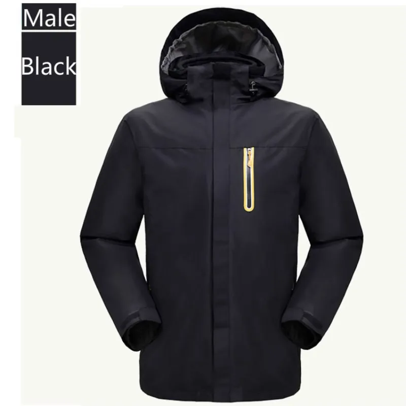 Men's and women's outdoor stormtrooper suits are two sets of ski mountaineering with three-in-one windproof waterproof | Спорт и