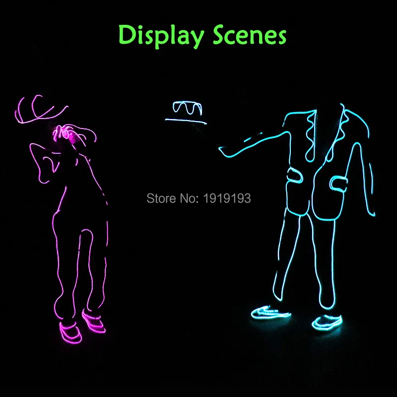 10 цветов на выбор сделай сам стиль розовой леди девочки LED одежда EL wire костюмы