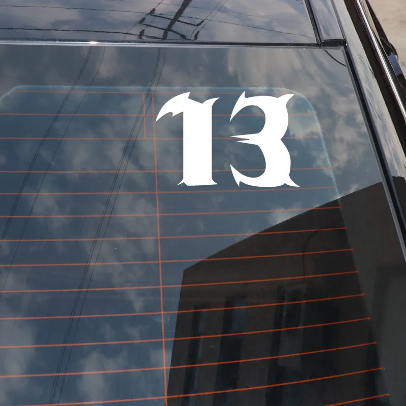 YJZT 15 см * 10 Забавный номер 13 виниловый автомобильный Стайлинг декоративный стикер