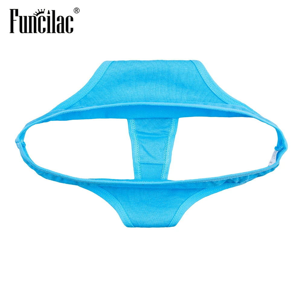 FUNCILAC Нижнее белье женские хлопковые сексуальные стринги однотонные трусики