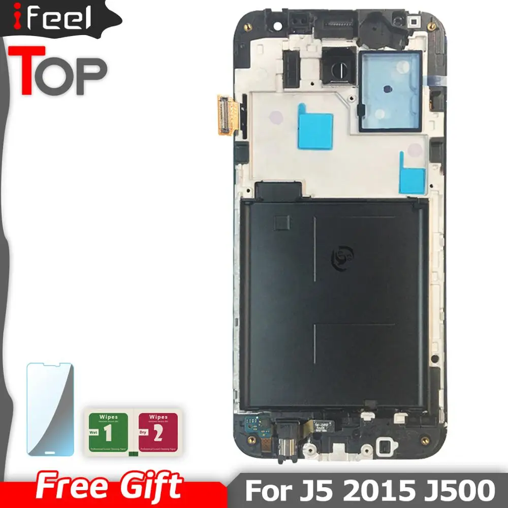 Для samsung J5 J500 J500F J500FN J5008 ЖК-дисплей с сенсорным экраном дигитайзер Рамка сборка ремонт J500 ЖК