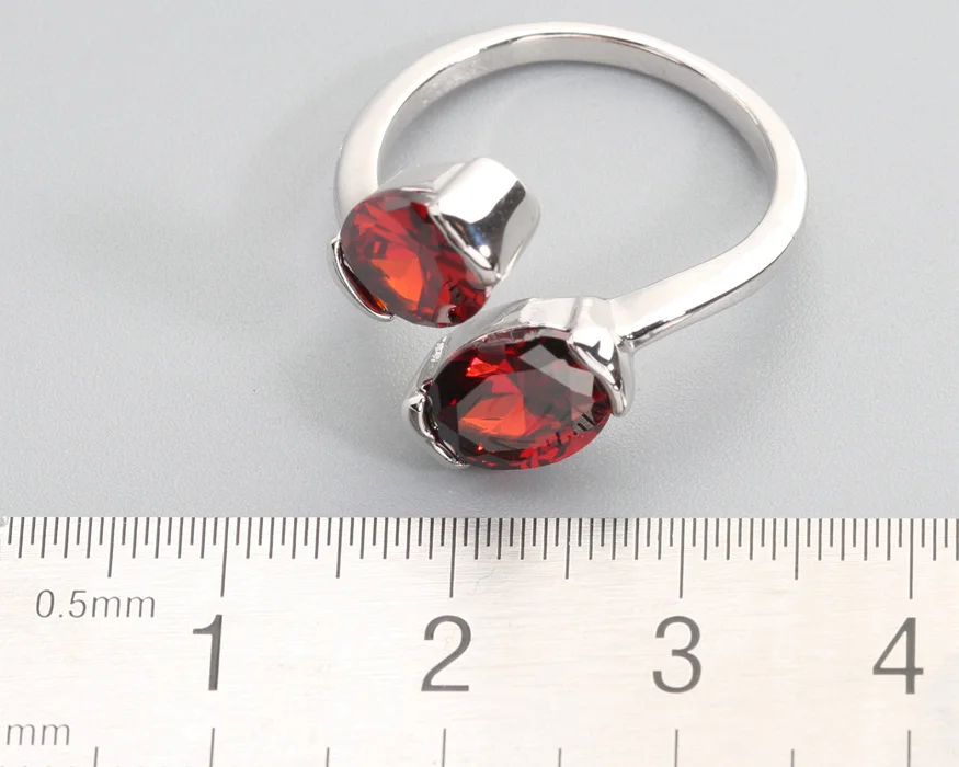 Регулируемый красный гранат 7*9 мм полудрагоценный камень серебро крутое для