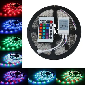 Оптовая продажа светодиодных лент 3528 2835 RGB, светодиодный светильник 5 м 300SMD, светодиодная полоса 24key SMD ИК-пульт дистанционного управления, или белый, синий, красный, зеленый
