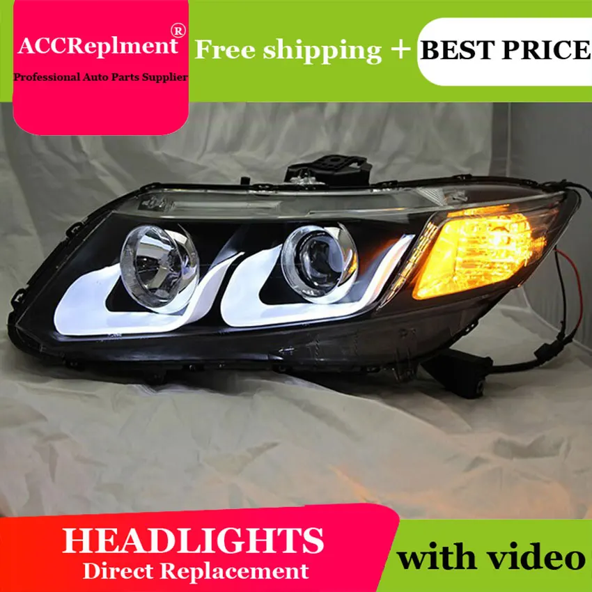 Авто. PRO двойной u-ангельские глазки светодиодный DRL для Honda civic светильник s 2011-2014 Q5