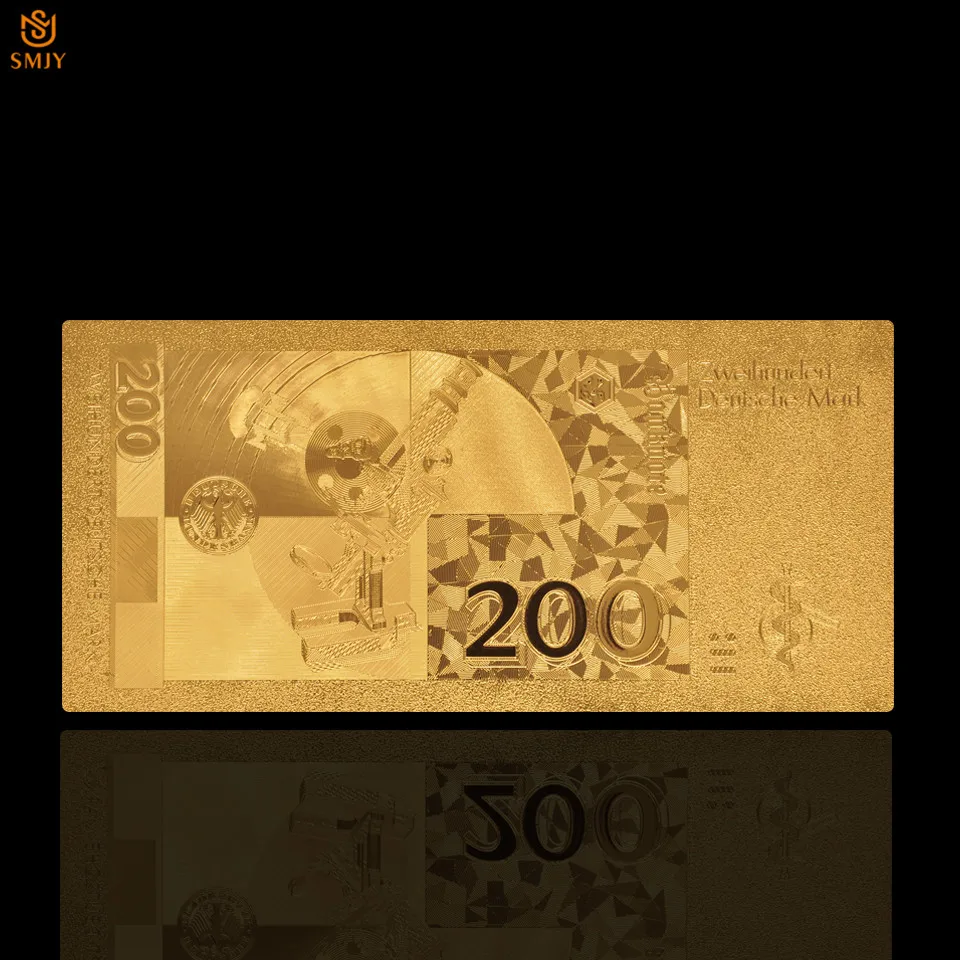 10 шт./лот немецкая банкнота 200 Золотая 999 валютная бумага коллекция и поддельные