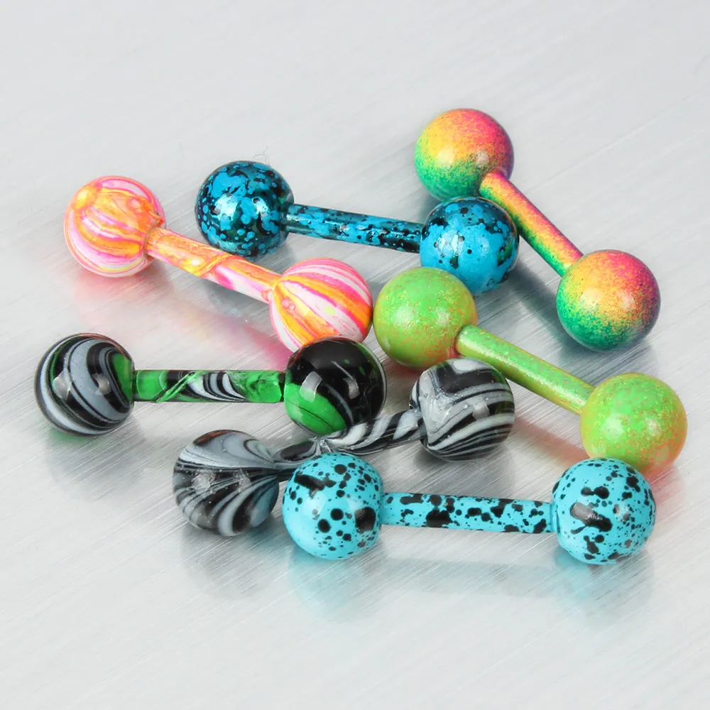 Оптовая продажа 10 шт./лот нержавеющая сталь Tragus Helix серьги мяч штанга пирсинг