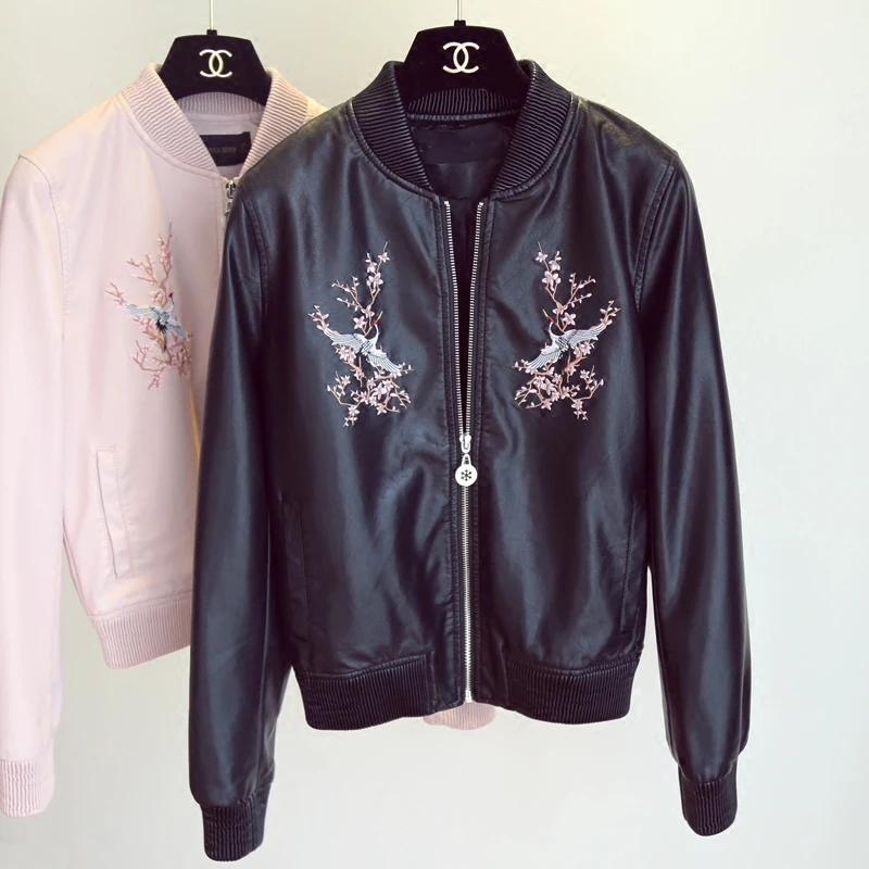 Fitaylor новая осенне зимняя женская куртка из искусственной кожи с круглым вырезом